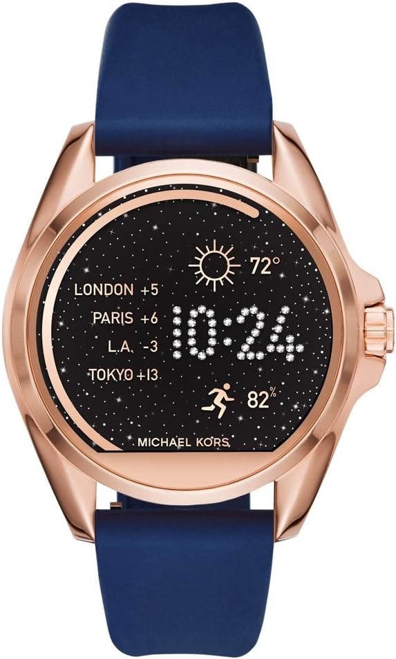 Detalle 2 de Michael Kors Bracelet Femme 18 ou 22 mm en Silicone pour Access Bradshaw – Compatible MK Access