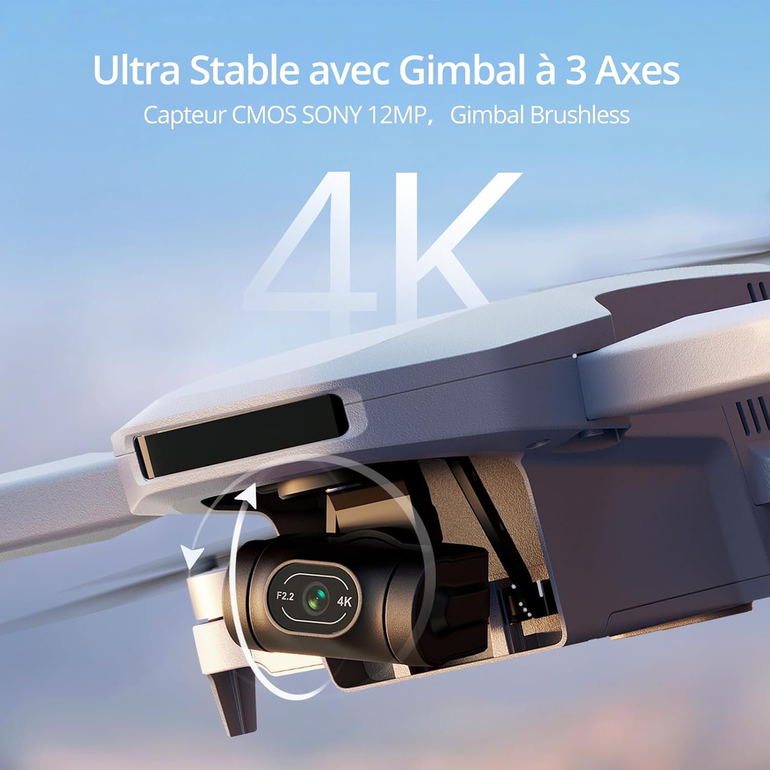 Detalle de Potensic ATOM 4K GPS drone pliable avec gimbal 3 axes et transmission vidéo 6 km