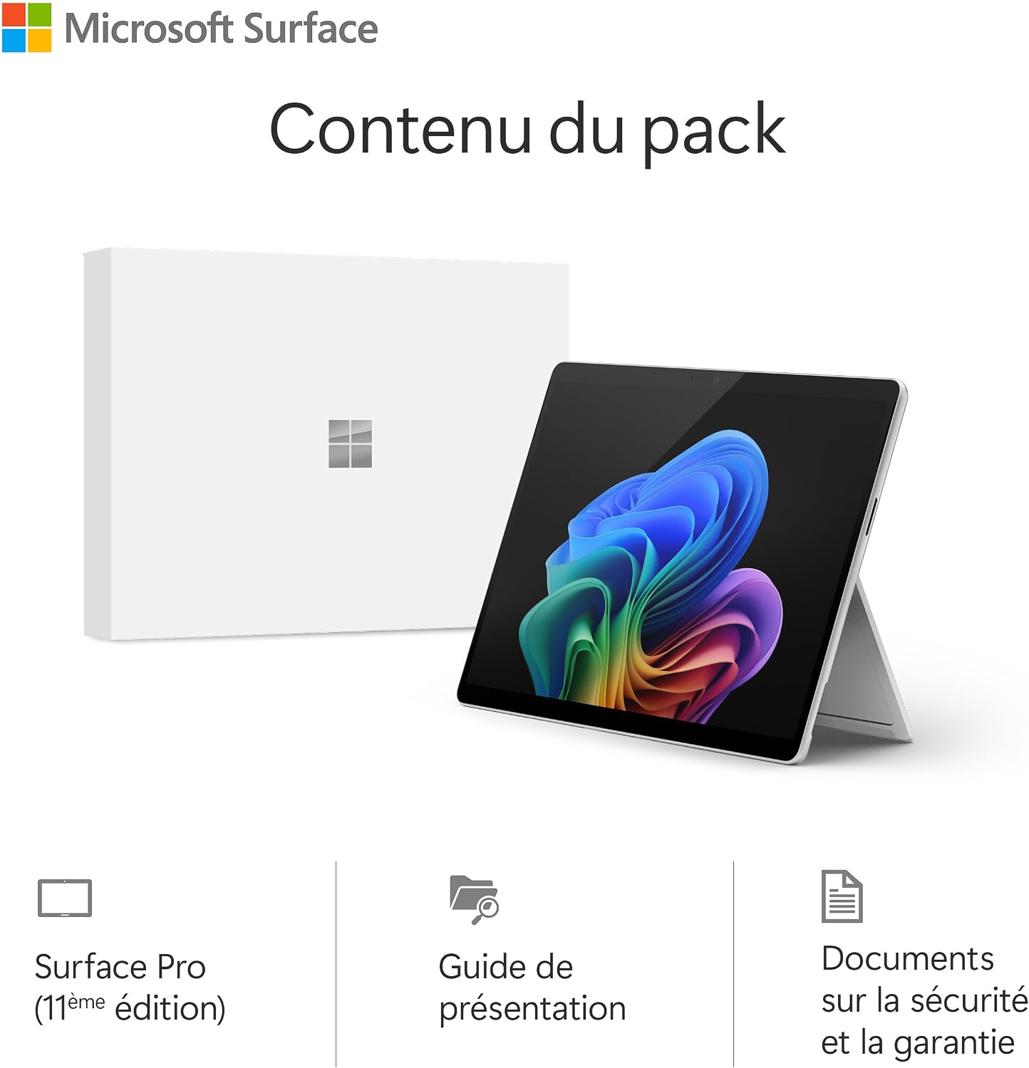 Detalle de Microsoft Surface Pro 11e édition (Copilot+ PC) – 2-en-1 OLED 13” tactile, Snapdragon X Elite, 16 Go, SSD 1 To (chargeur non inclus) – Platine