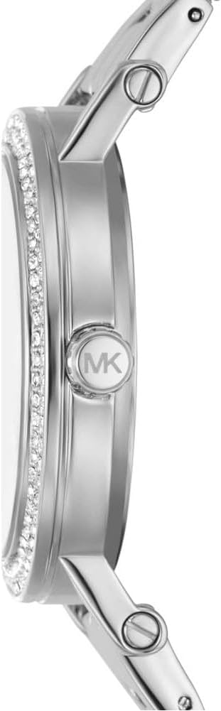 Detalle de Michael Kors Corey Montre Femme – Montre quartz à 3 aiguilles avec bracelet acier ou cuir