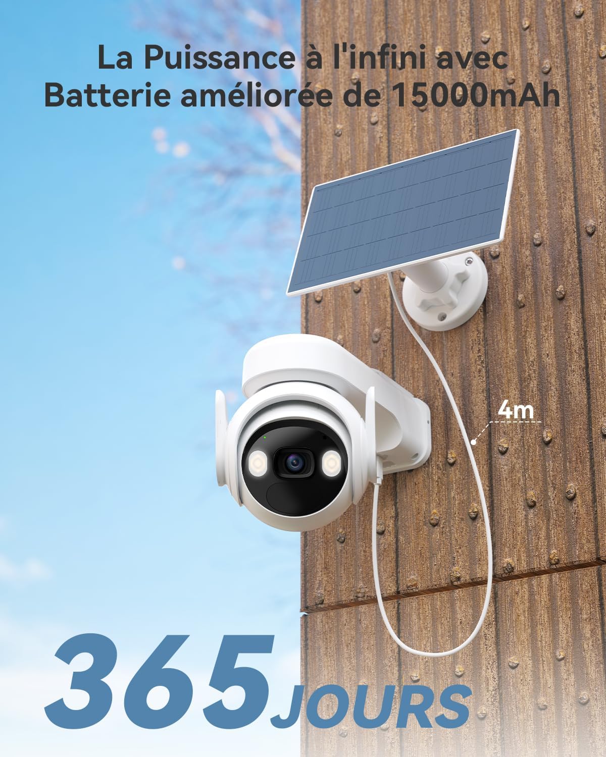 Detalle de Imou 2K Caméra de Surveillance Extérieure Sans Fil et Solaire – 360° PTZ, Détection Humaine IA, Audio Bidirectionnel et Sirène