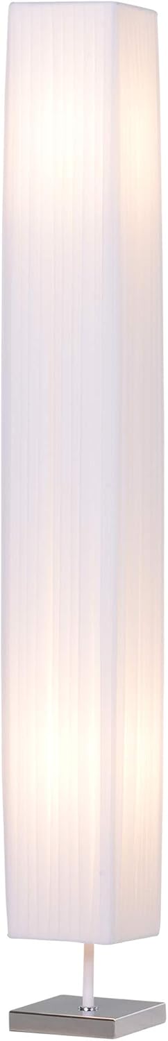 Detalle de HOMCOM Lampadaire sur pied moderne 120 cm, abat-jour blanc et interrupteur au pied