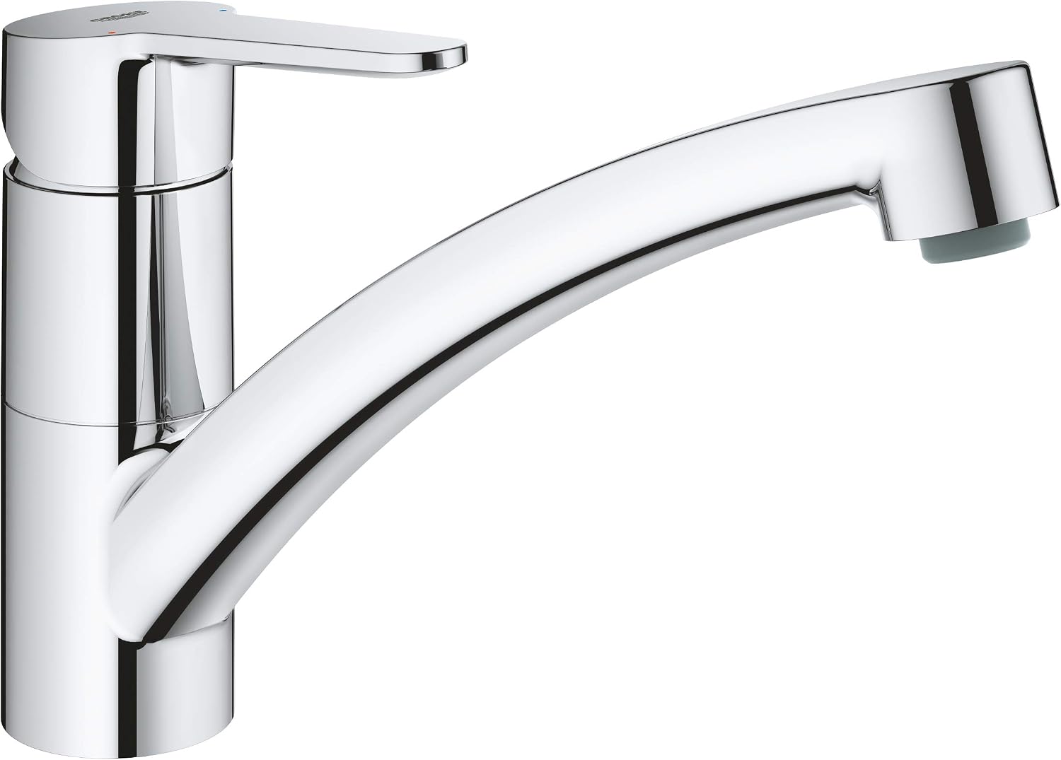 Detalle de GROHE StartEco Mitigeur Monocommande Évier Chromé – Rotation 140°, Mousseur avec Fente sans outil