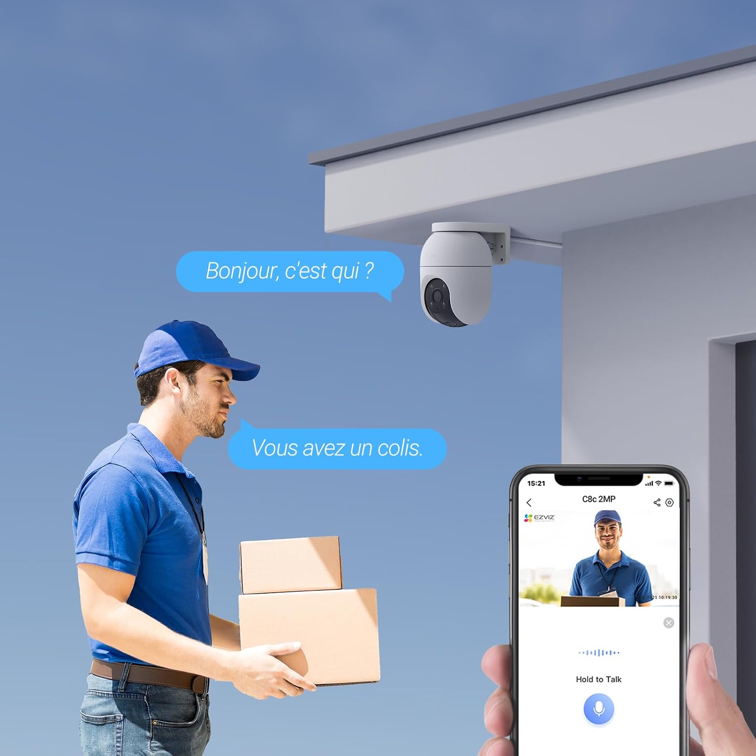 Thumbnail 6 de EZVIZ C8c 2MP caméra surveillance extérieure 360° avec suivi