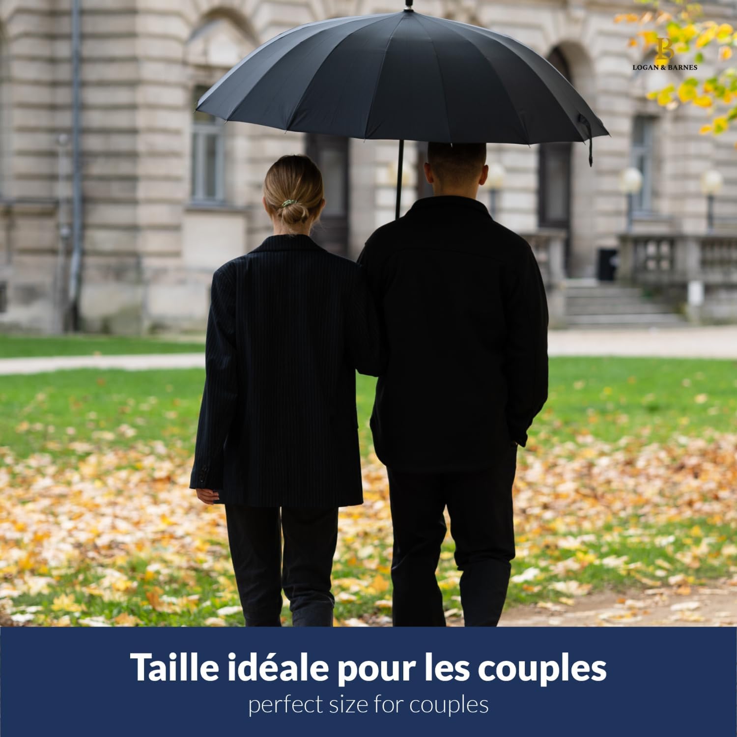 Thumbnail 6 de LOGAN & BARNES Parapluie résistant à la tempête Ø120cm – Grand parapluie XXL EDINBURGH, 16 baleines