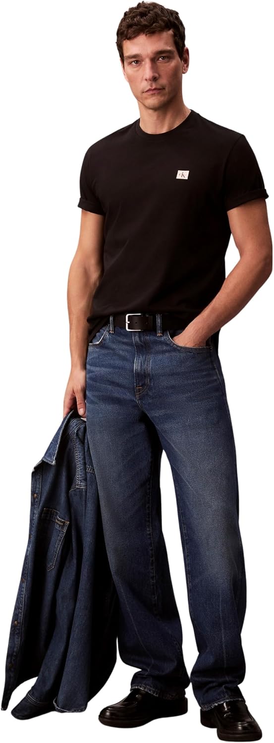 Detalle de Calvin Klein T-Shirt Manches Courtes Homme Badge Jersey Classic Tee en coton