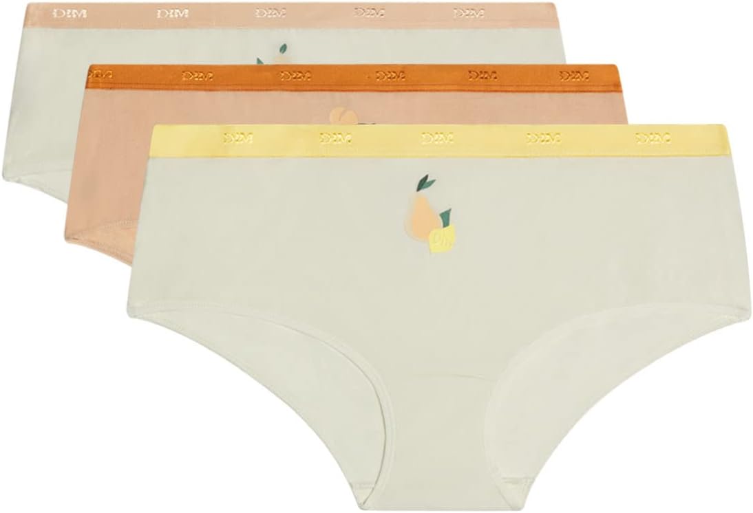 Detalle de DIM Boxer Femme Les Pockets Coton Couleurs & Motifs x3 – lot confortable et tendance