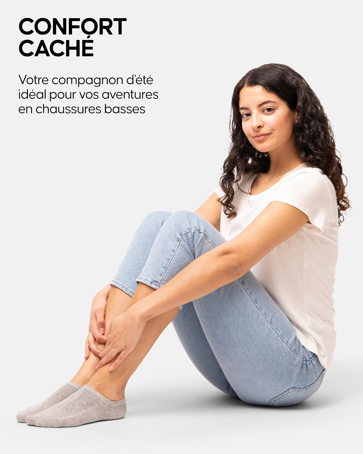 Detalle de DANISH ENDURANCE Chaussettes Invisibles en Coton Respirant avec Talon en Silicone Antidérapant – Unisexe, Lot de 6