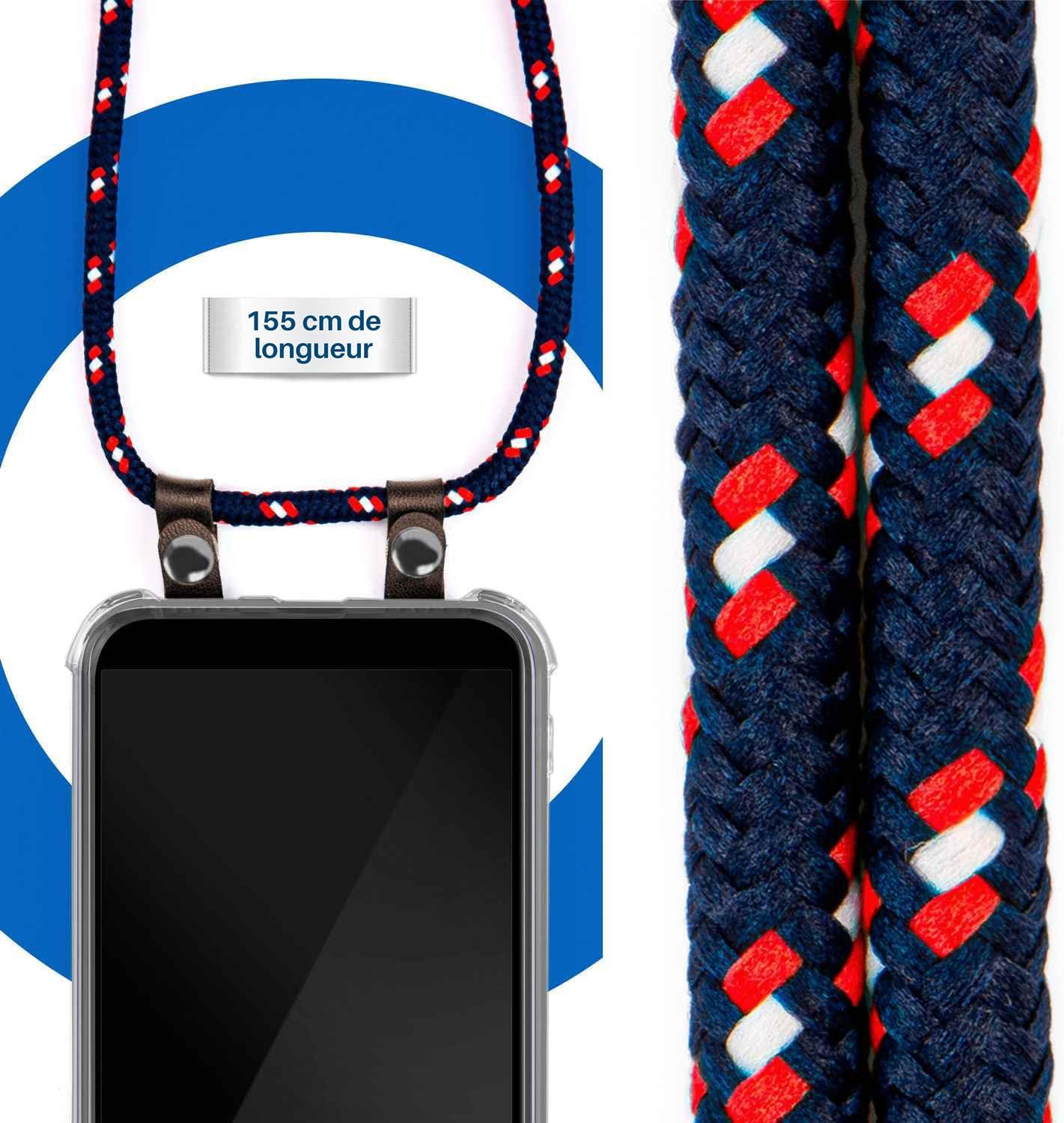 Detalle de moex Chaîne de téléphone Portable compatible iPhone SE (2020) – Coque avec Sangle réglable en Bleu
