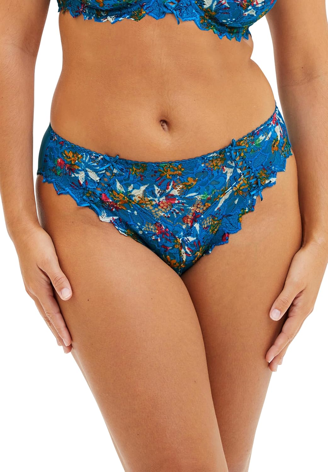 Detalle de Sans Complexe Billet Doux – Slip de dessous moyen en dentelle imprimée et microfibre, certifié OEKO-TEX