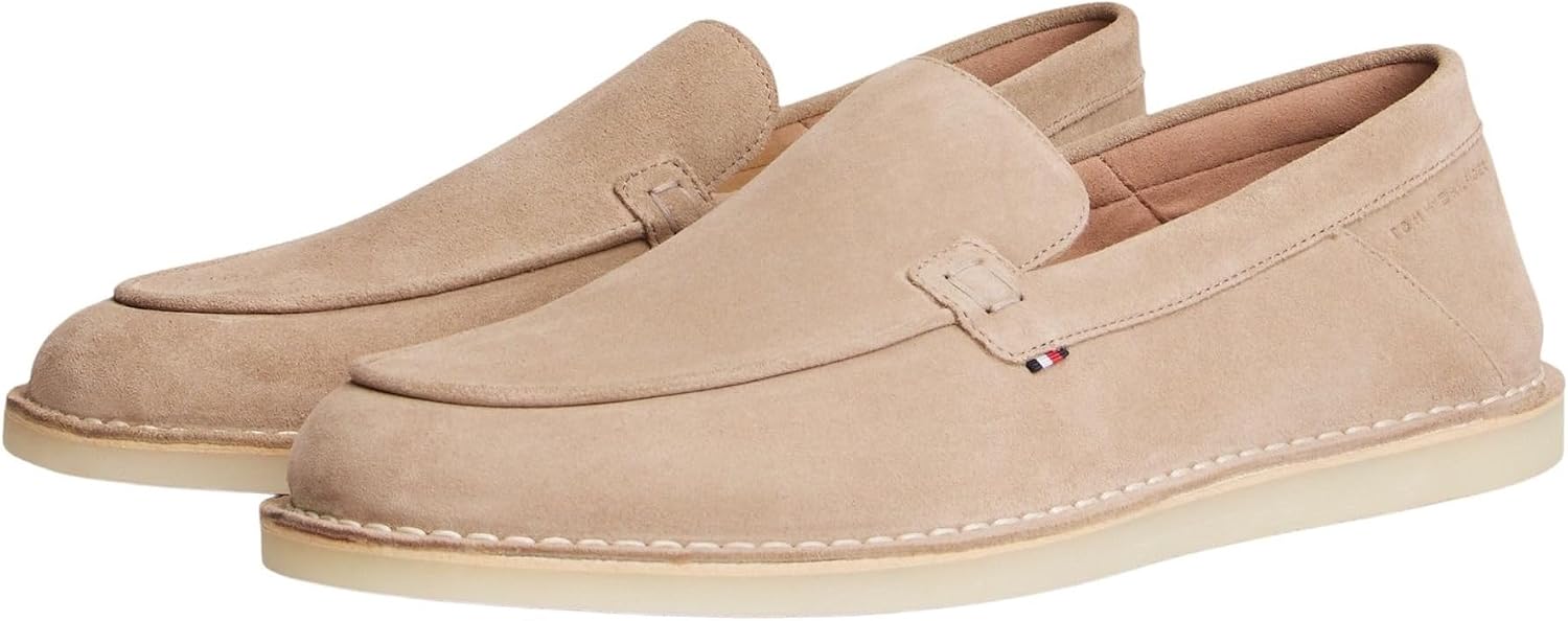 Detalle 2 de Tommy Hilfiger Homme Hilfiger Stitchdown Suede Loafer FM0FM05782 – mocassins en suède