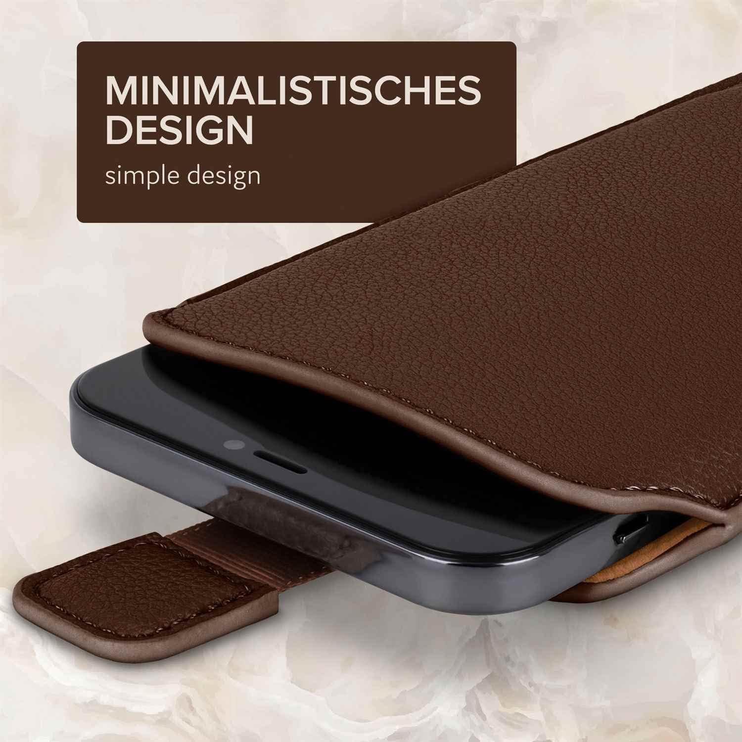 Detalle 2 de ONEFLOW Étui fin avec languette d’extraction pour iPhone SE (2020/2022) – Doublure microfibre et protection 360°