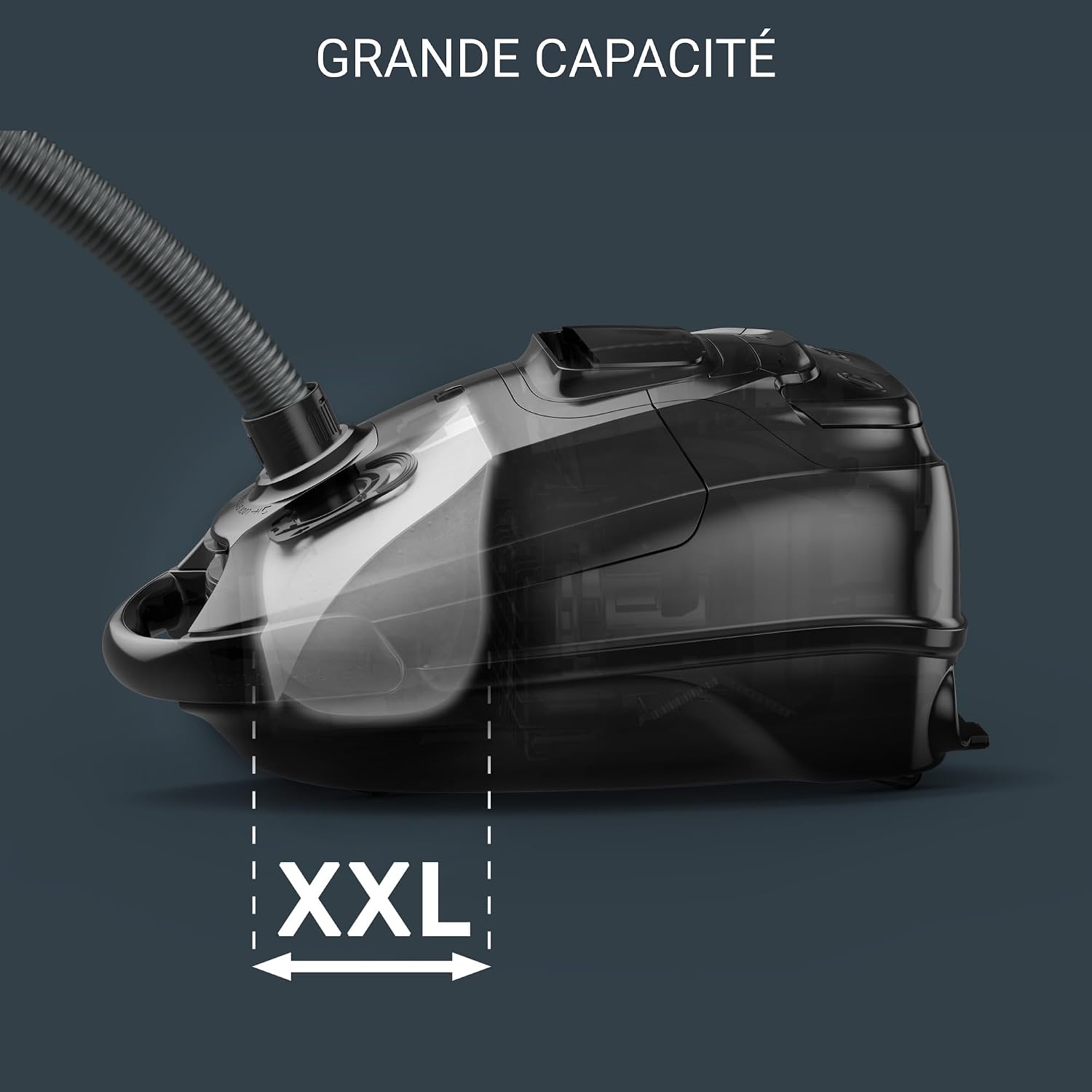 Detalle de Rowenta Silence Force Effitech RO7474EA avec sac – aspirateur silencieux 57 dB(A), 4,5 L (rouge Tanin)