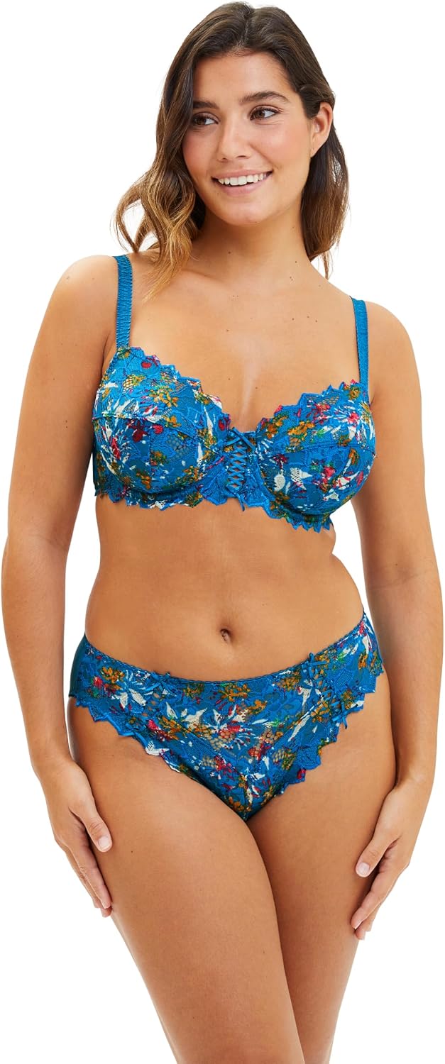 Detalle de Sans Complexe Billet Doux – Slip de dessous moyen en dentelle imprimée et microfibre, certifié OEKO-TEX
