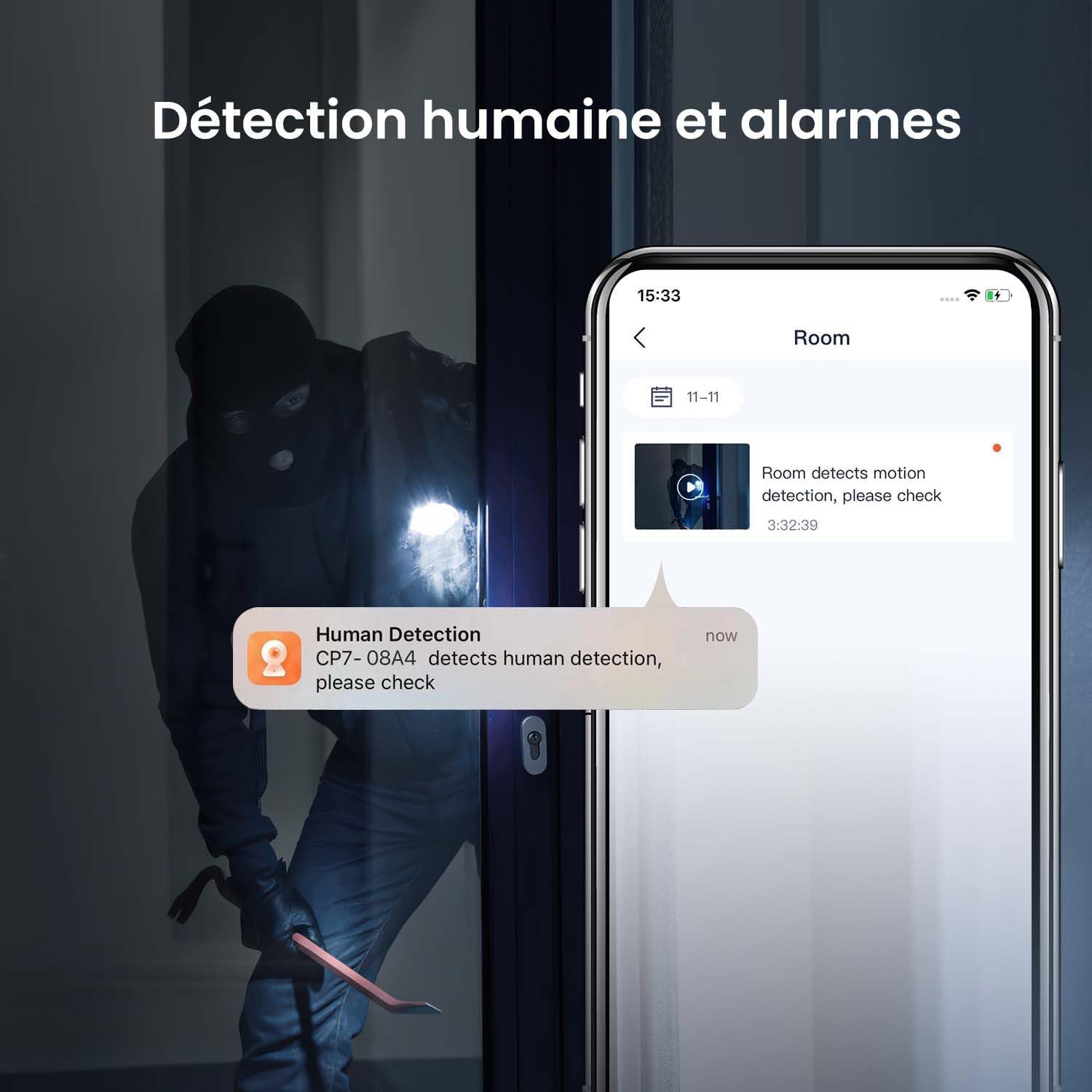 Detalle de Tenda CP6 WiFi intérieure 2K (3MP) dôme motorisé 360° avec vision nocturne, détection de mouvement et audio bidirectionnel