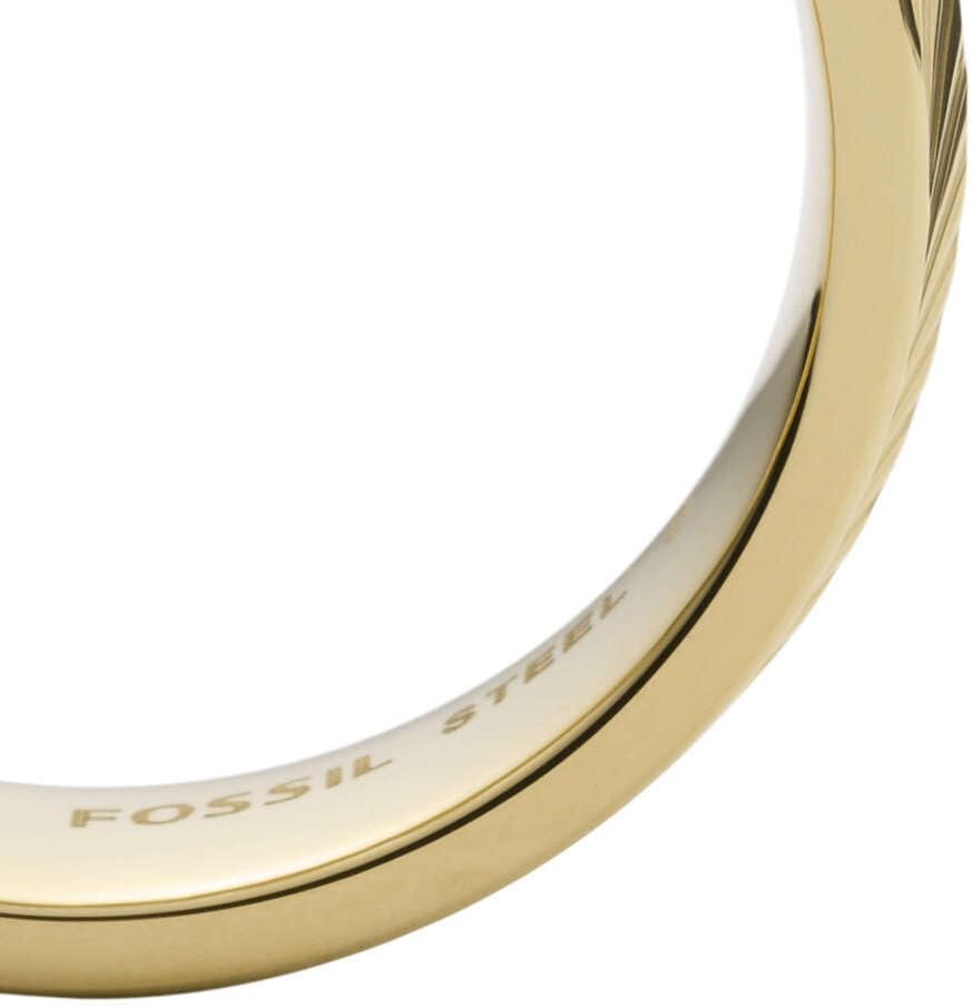 Detalle de FOSSIL — Bagues en acier inoxydable doré pour femme, taille 17