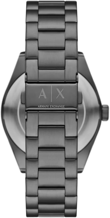 Detalle de Armani Exchange Montre Homme - Boîtier 42 mm, acier et cadran bleu