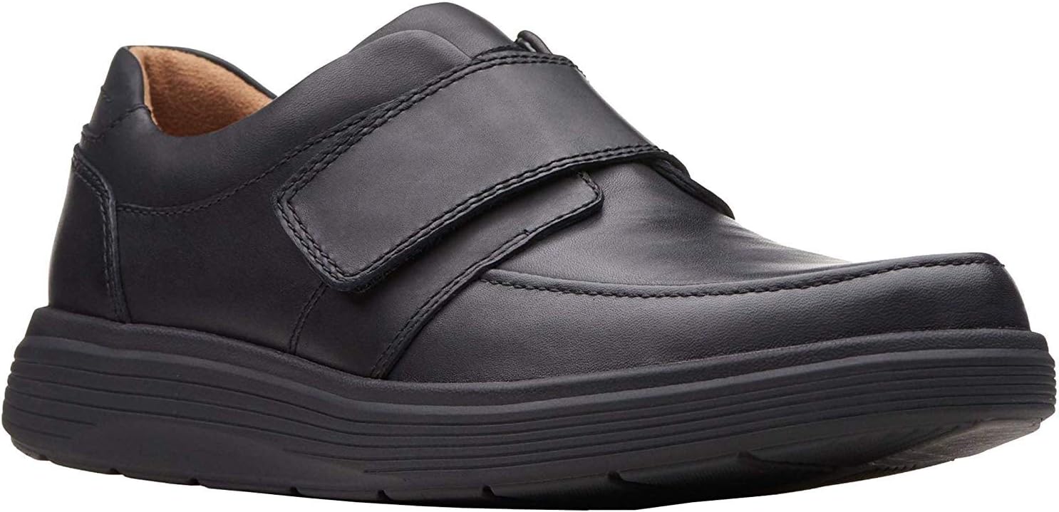 Detalle de Clarks Un Abode Strap MocassinHomme — Mocassin noir, confort Cushion Soft et soutien durable