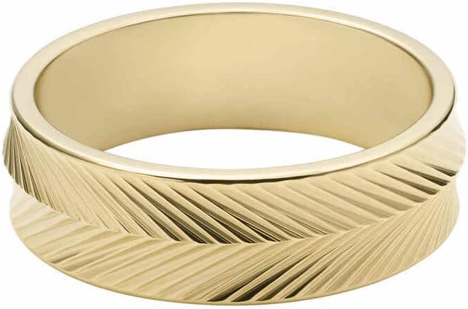 Detalle de FOSSIL — Bagues en acier inoxydable doré pour femme, taille 17