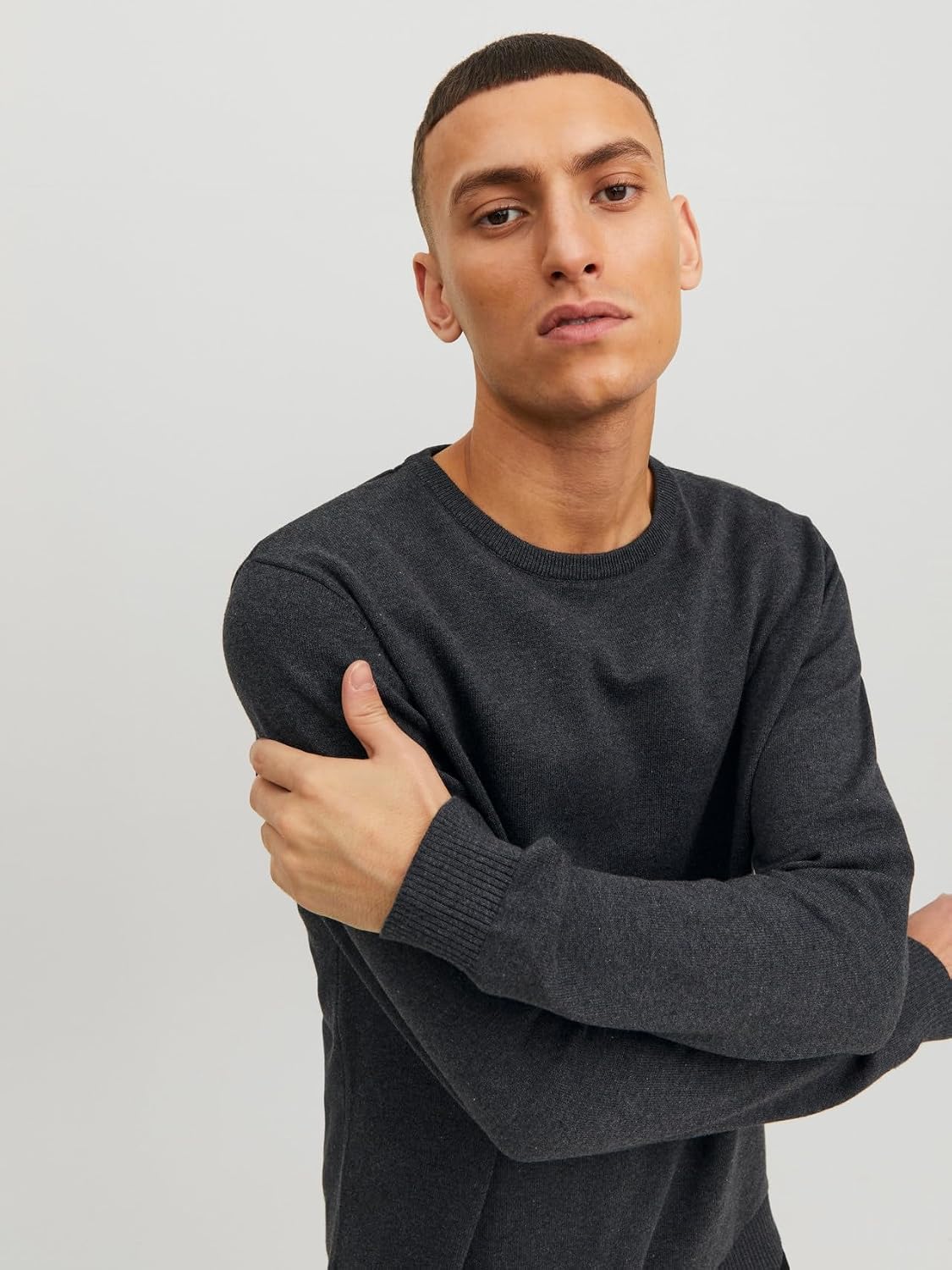 Thumbnail 6 de JACK & JONES Jjebasic Knit Crew Neck Noos pull homme gris small