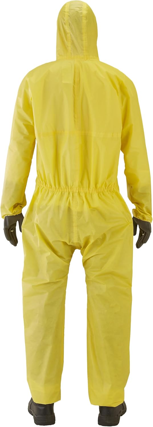 Detalle de Ansell AlphaTec 2300 Model 132 — Combinaison de travail jetable jaune, protection chimique type 3/4/5