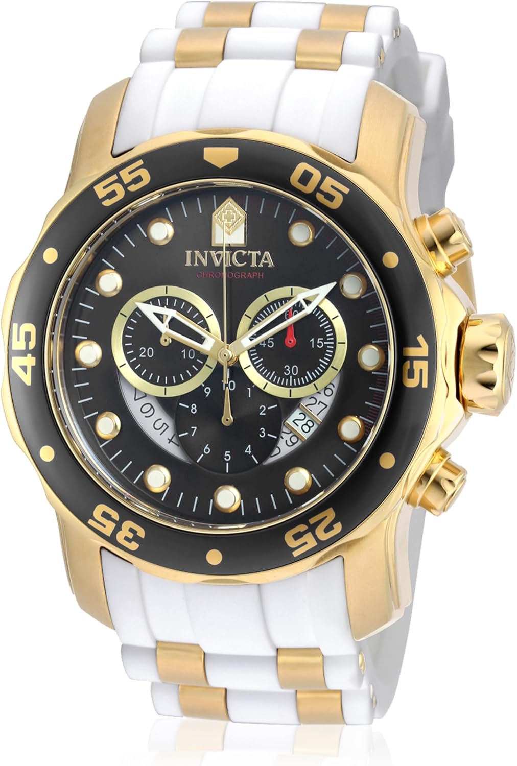 Detalle de Invicta Pro Diver Montre Homme – Mouvement Quartz, Acier Inoxydable, 48 mm