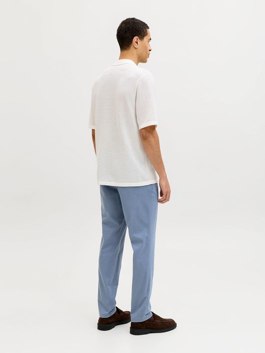 Detalle de JACK & JONES Pantalon chino slim fit pour homme – Low rise, coton recyclé