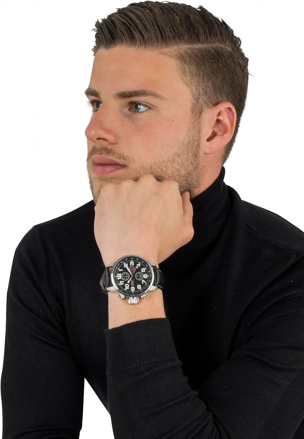Detalle de Invicta I-Force Montre Homme - Mouvement Quartz, Acier Inoxydable, 46 mm
