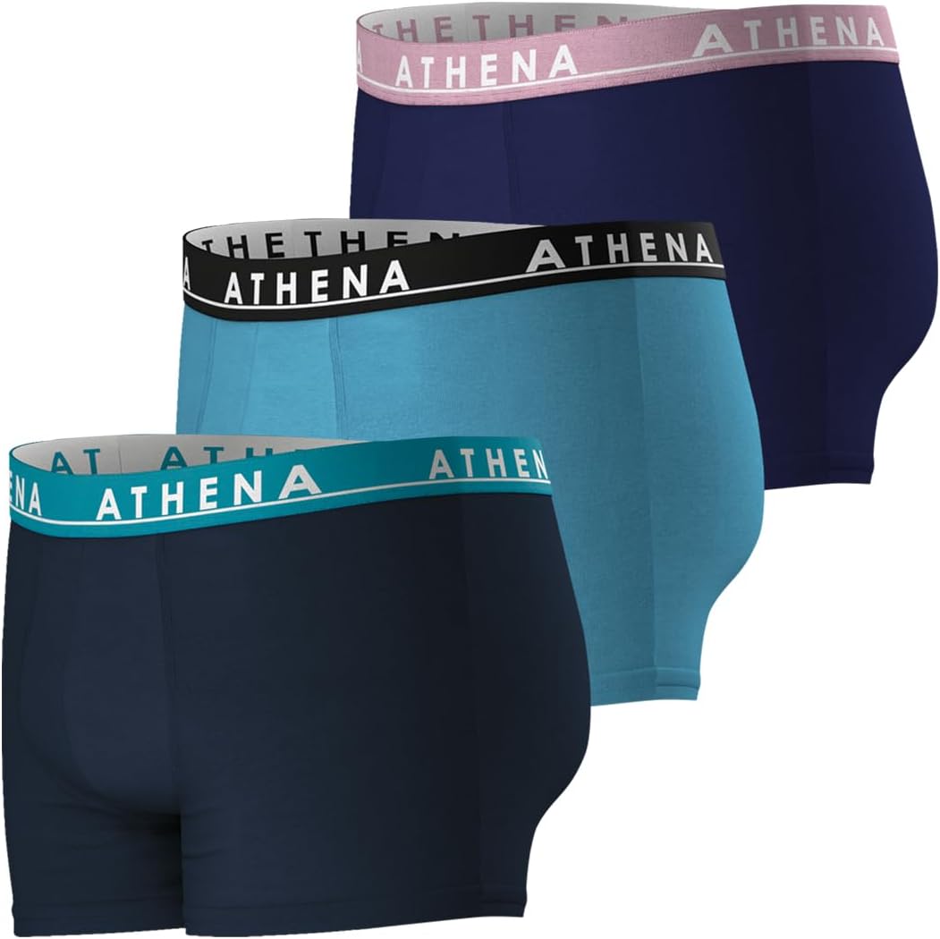 Detalle 2 de Athena – Lot de 3 boxers homme Easy Color, coton élastique respirant