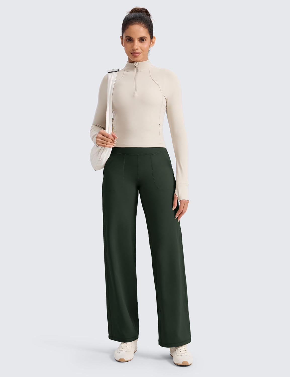 Detalle de CRZ YOGA Pantalon Bootcut Femme Taille Haute 79 cm ⚙