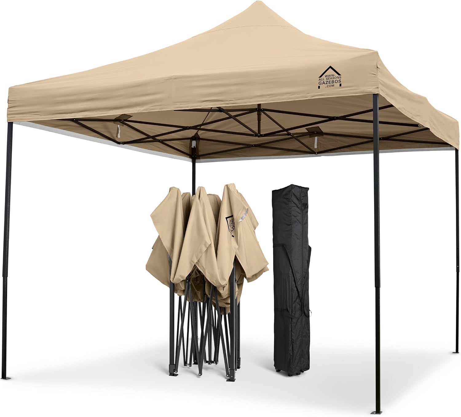 Detalle de All Seasons Gazebos Tonnelle Pliante 3x3m — Beige, tout en matériau robuste et étanche