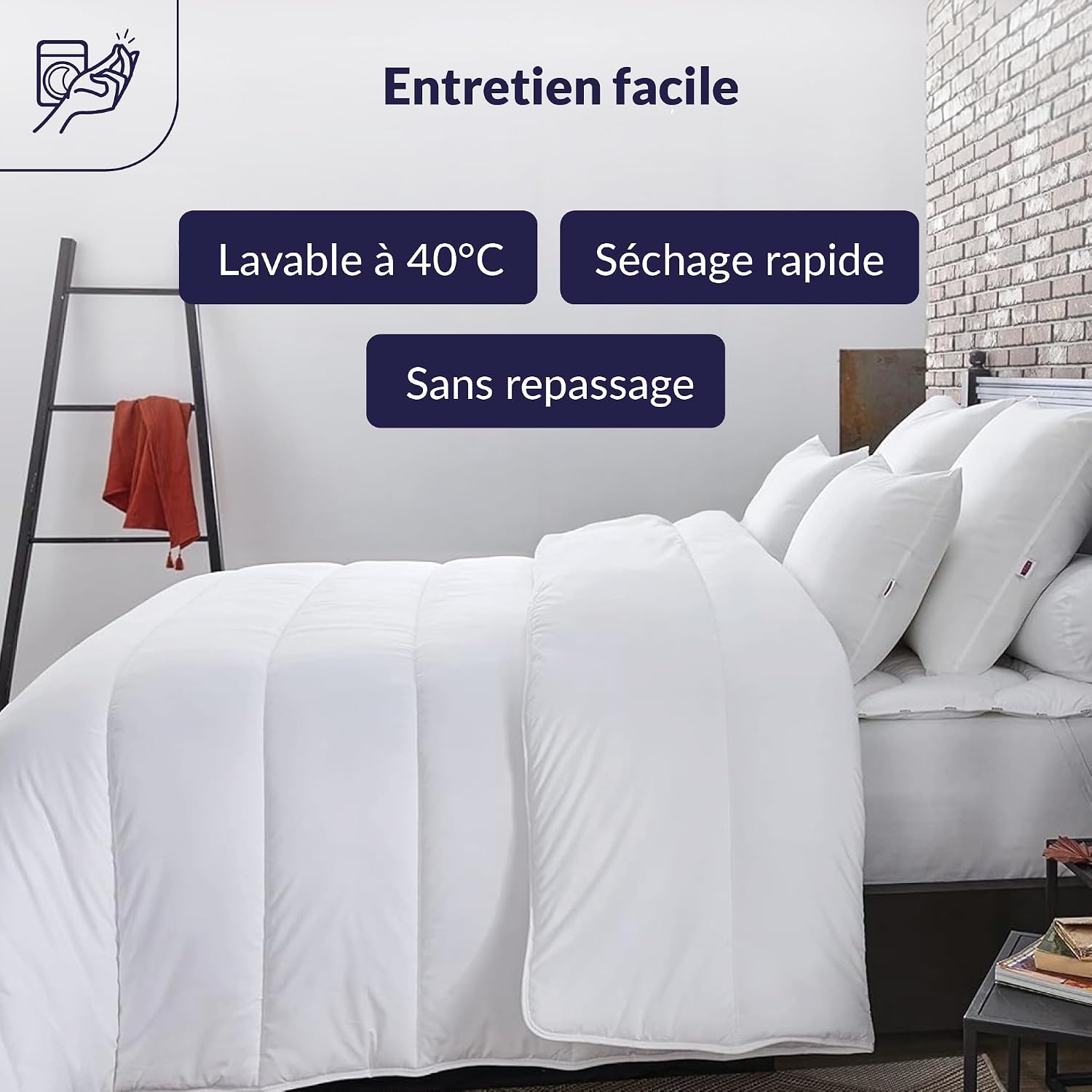 Detalle de DODO – Couette Légère Arizona 240x260 cm, 2 personnes – Ultra Douce et Gonflante