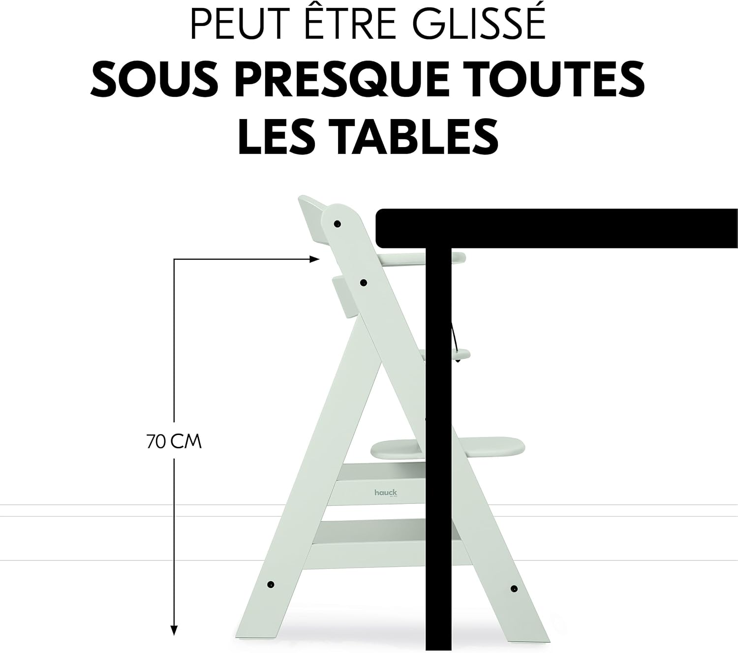 Detalle de hauck Alpha Plus 4 en 1 Chaise Haute Bébé Évolutive avec Insert Nouveau-né – Menthe