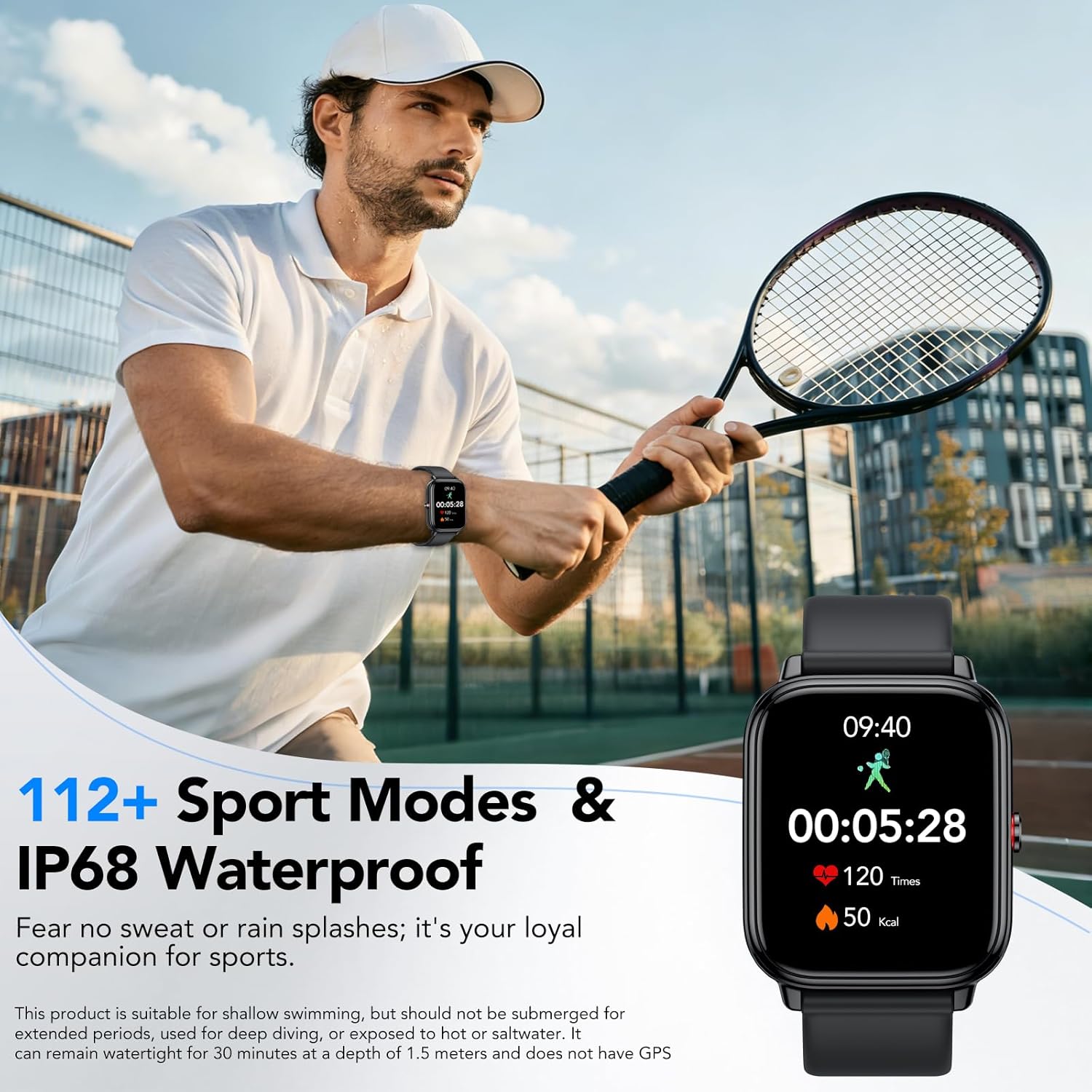 Thumbnail 3 de Montre Connectée Tiksounds Femme/Homme 1,83" HD – 110+ Modes, GPS non inclus, IP68, Bluetooth 5.4