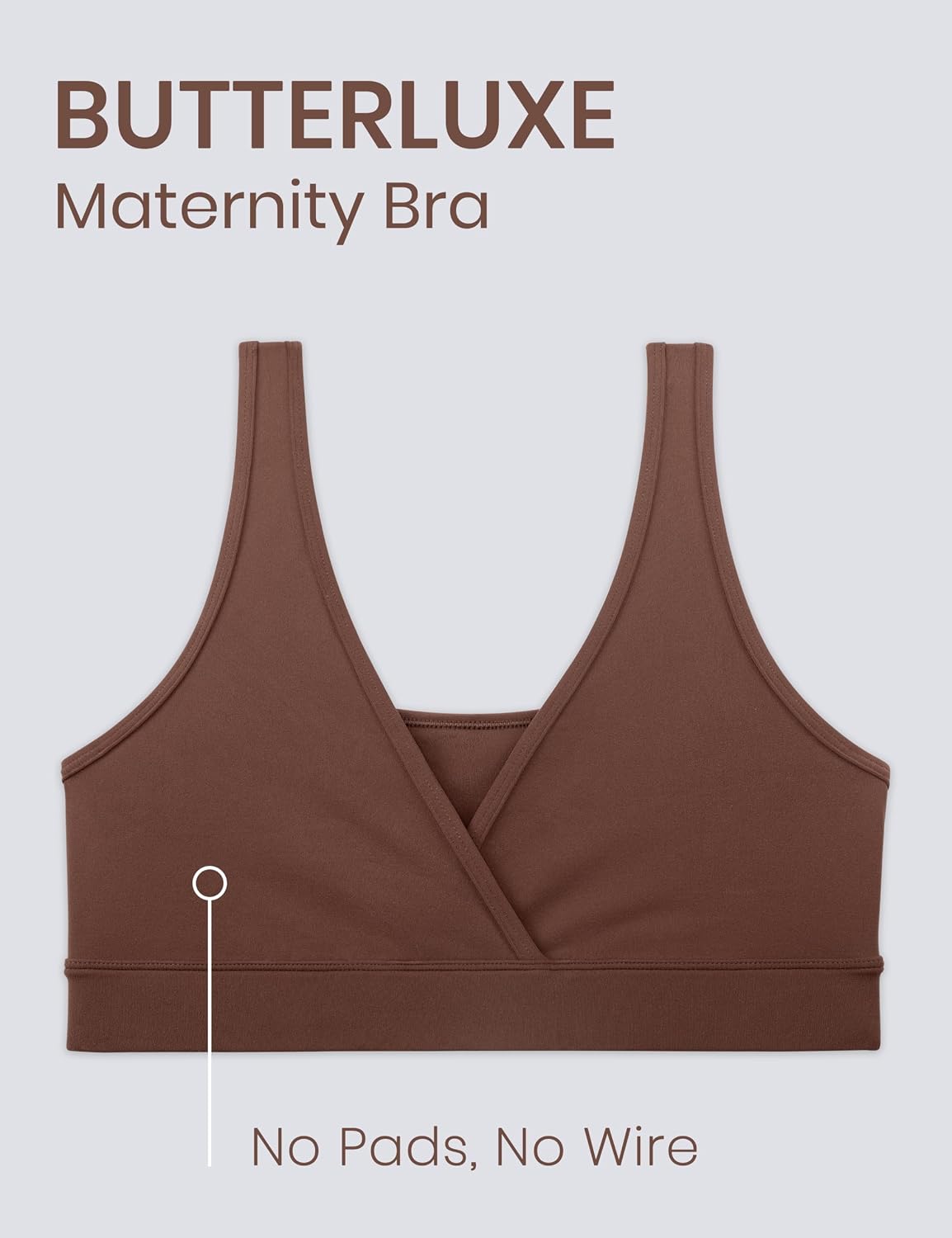 Detalle 1 de CRZ YOGA Butterluxe Maternité Crossover sans fil pour femmes 🛋
