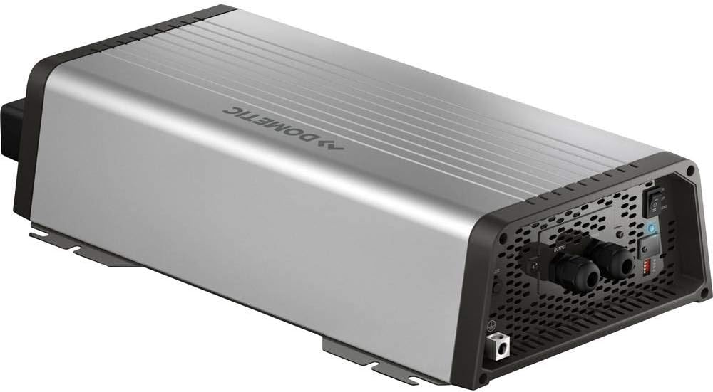 Detalle de Dometic 9600002554 SinePower DSP 1824T : Convertisseur de signal acoustique et alimentation 1800 W, 24 V — Prise mobile Argenté/noir