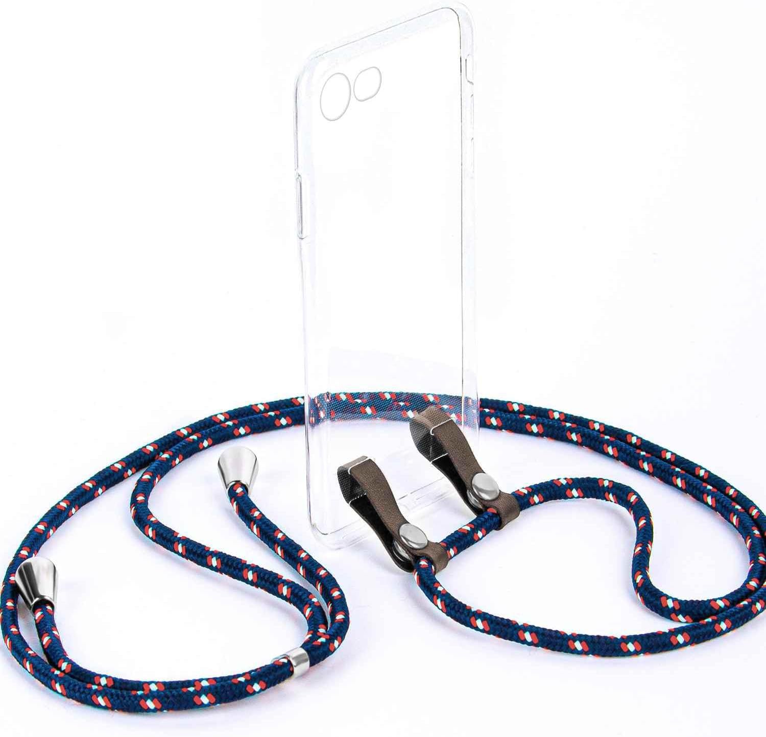 Detalle de moex Chaîne de téléphone Portable compatible iPhone SE (2020) – Coque avec Sangle réglable en Bleu