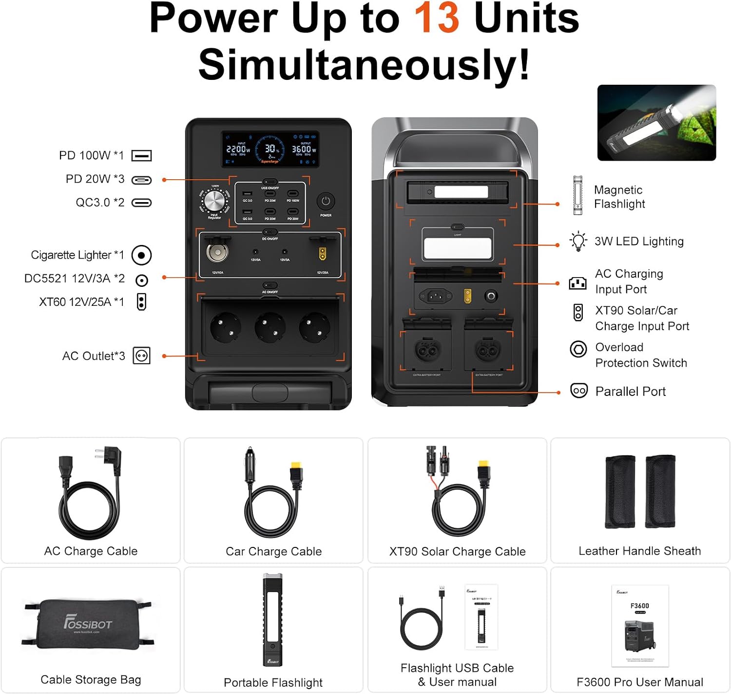 Thumbnail 6 de FOSSiBOT F3600 station électrique 3840 Wh 🔌