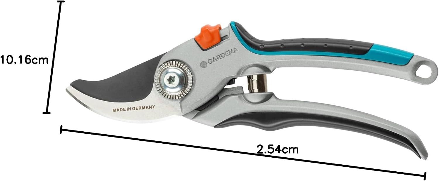 Detalle de Gardena Comfort B/L 8906-20 : sécateur alu à lame franche pour coupes précises jusqu’à 25 mm