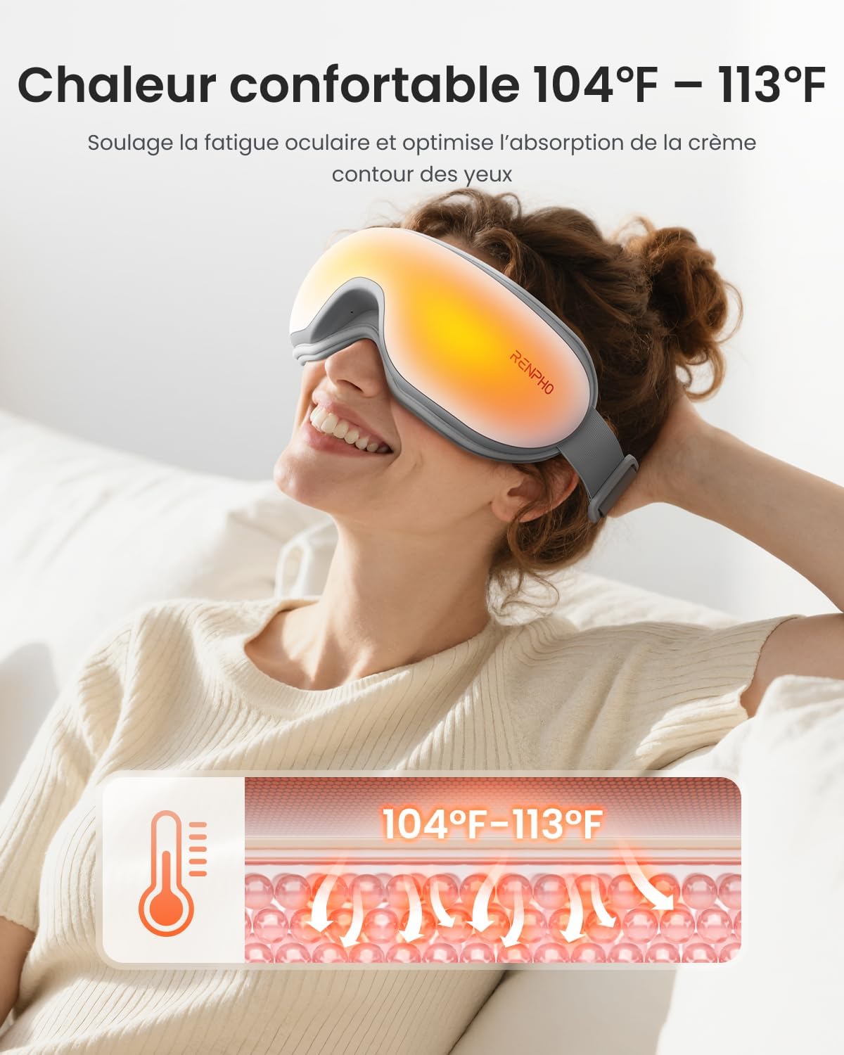 Detalle de RENPHO Eyeris masseur oculaire 15 min