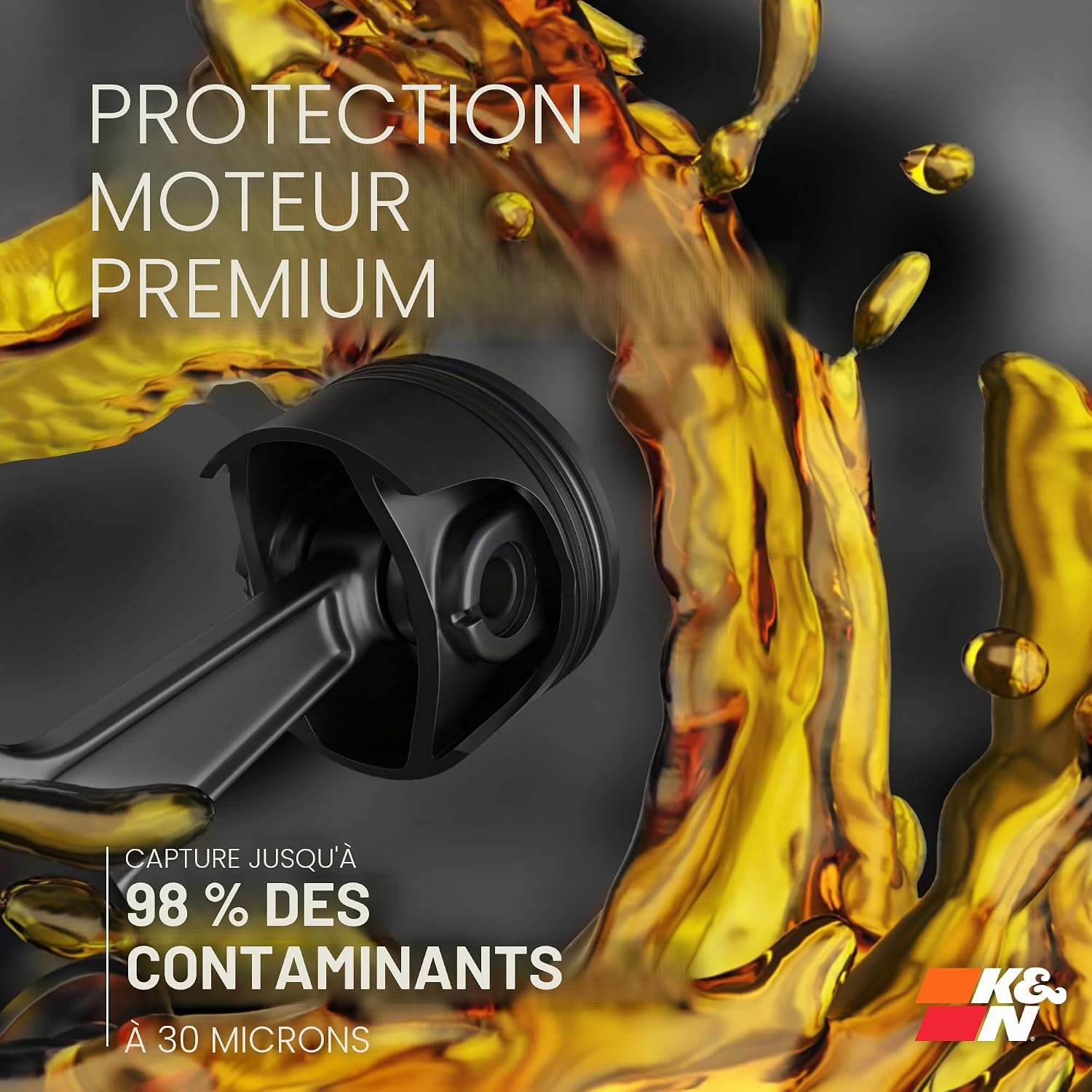 Detalle de K&N Powersports Filtre à Huile KN-170 Bloc 75x94mm, compatible Harley Davidson