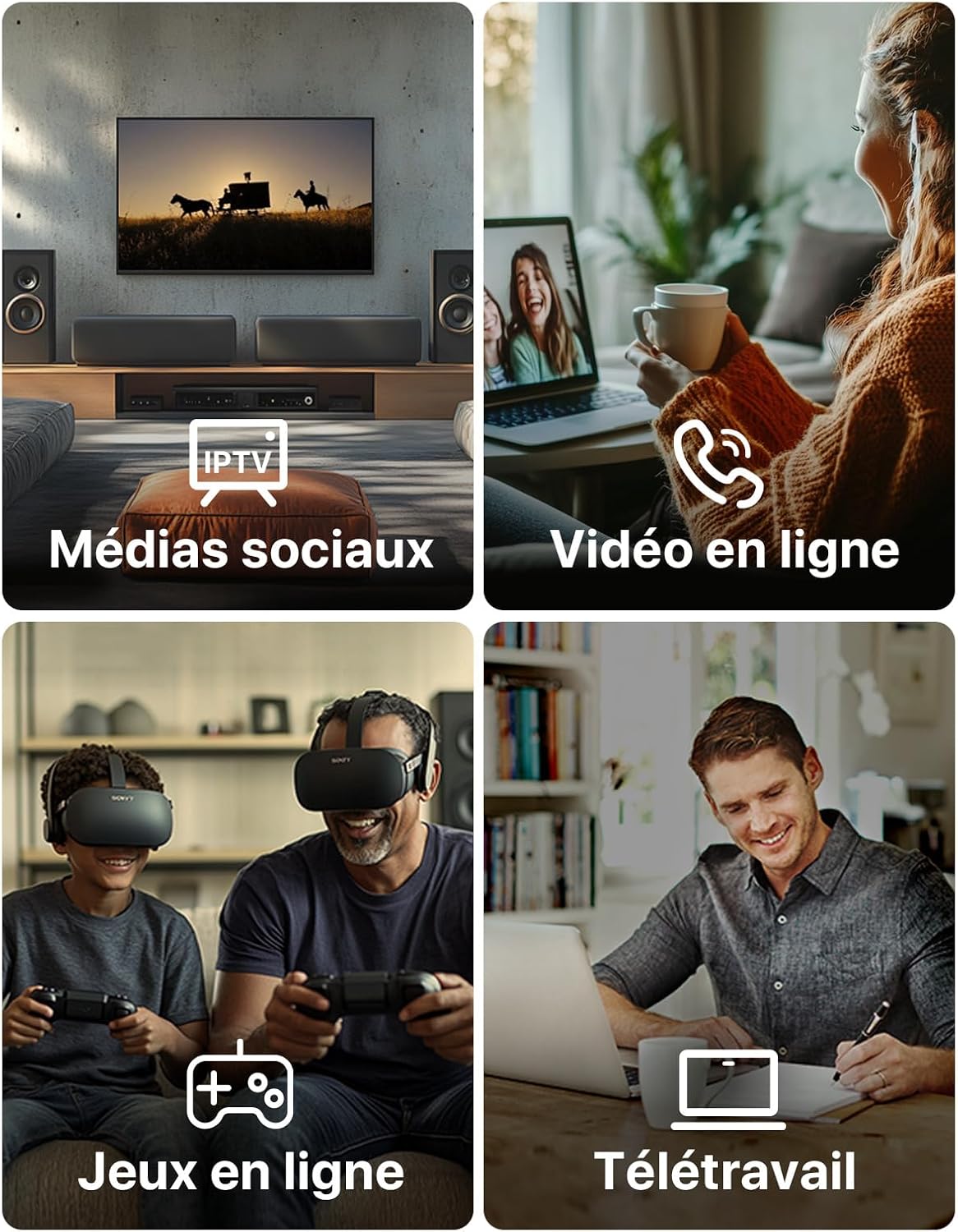 Detalle de Tenda RX12 Pro : routeur WiFi 6 AX3000 dual band Gigabit 4 ports, WiFi+ Mesh