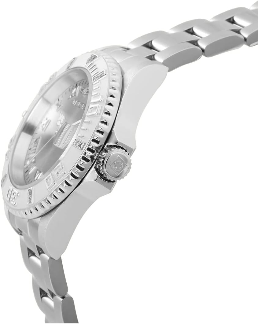 Detalle de Invicta Pro Diver Femme – Montre quartz en acier inoxydable, 40 mm, mouvement précis