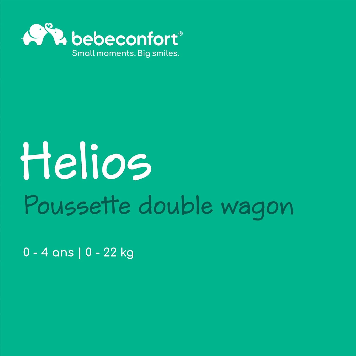 Detalle de Bebeconfort Helios : Poussette double dès la naissance, tout-terrain et compacte