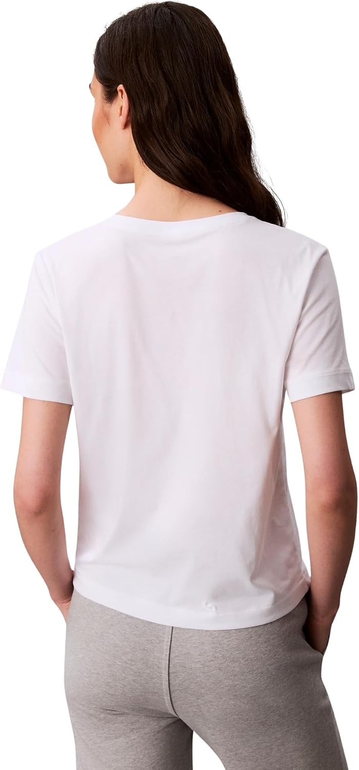 Detalle de Calvin Klein T-Shirts Manches Courtes Lot de 2 – Logo Col en V