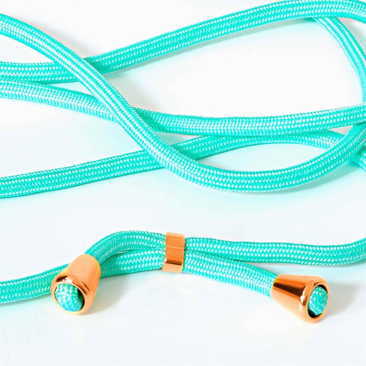 Detalle 2 de moex Étui à chaîne turquoise pour Nothing Phone 1 — coque silicone transparente avec cordon réglable