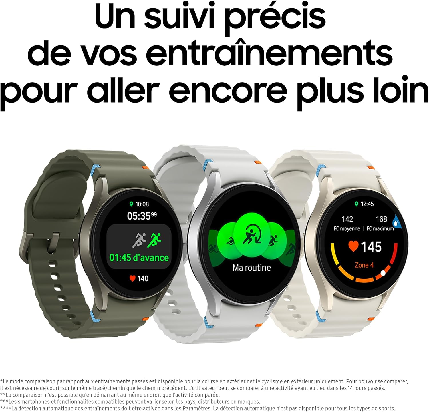 Detalle de Samsung Galaxy Watch7 (40 mm) – Montre connectée crème avec suivi santé et sport, Bluetooth, Chargeur inclus