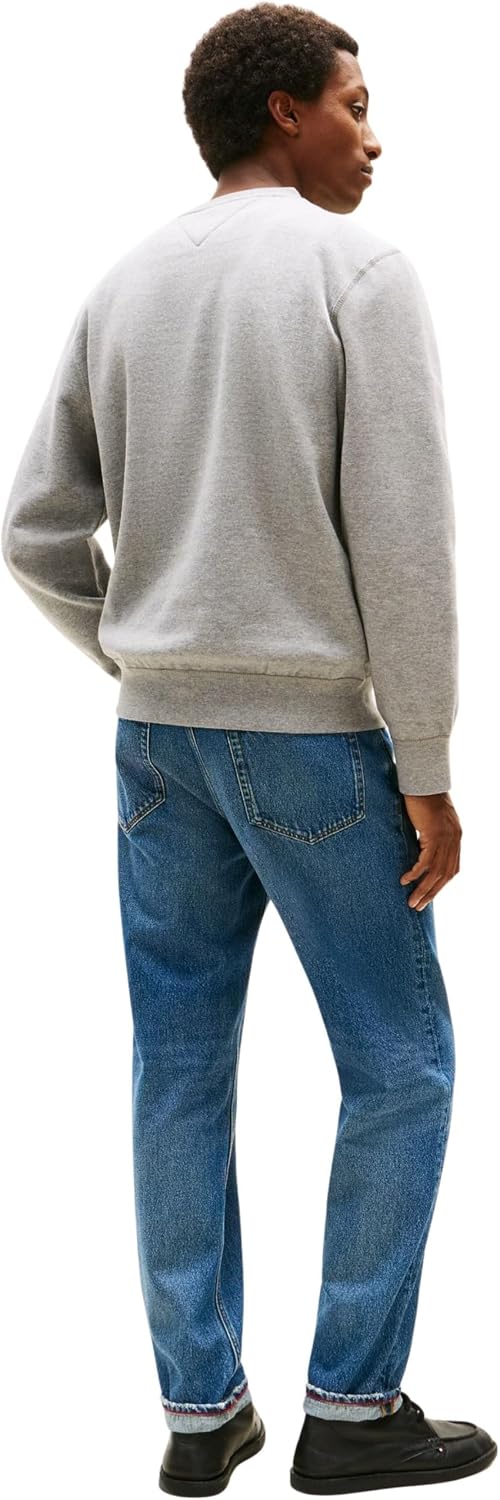 Detalle de Tommy Hilfiger Sweat homme Essential Fleece col rond à manches en molleton Regular Fit