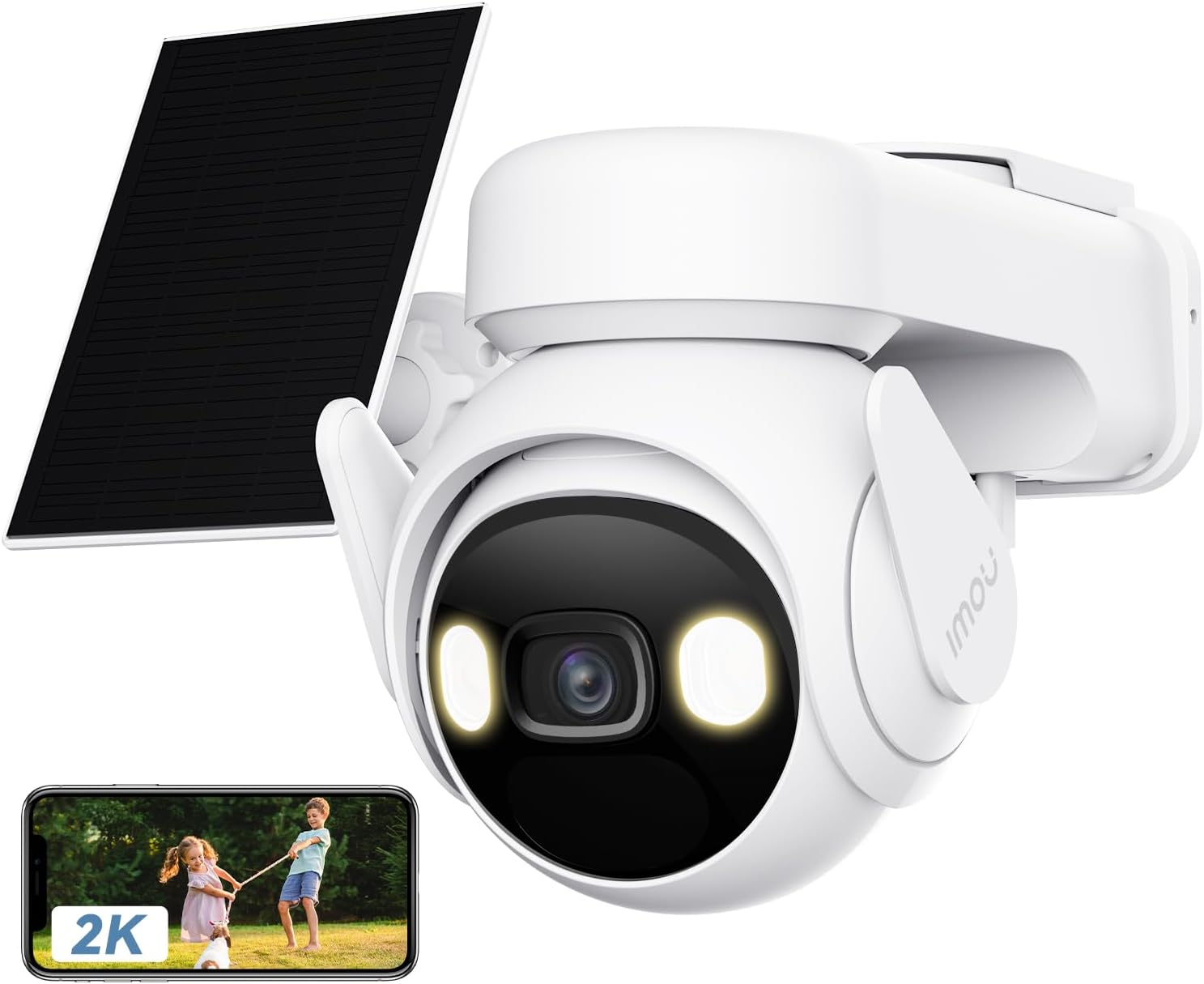 Detalle de Imou 2K Caméra de Surveillance Extérieure Sans Fil et Solaire – 360° PTZ, Détection Humaine IA, Audio Bidirectionnel et Sirène
