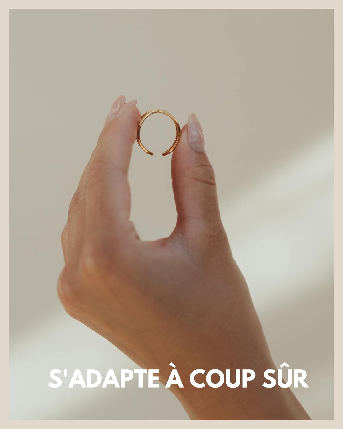 Detalle de GD GOOD.designs Bague rĂ©glable X acier inoxydable đȘ